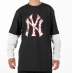 NYY Junior Sparks Long Sleeve T-Shirt Charcoal