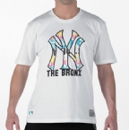 NYY Mens Bronx Print T-Shirt White