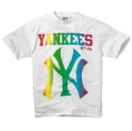 NYY Mens Two Pack Fluo T-Shirt White/Navy