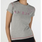 NYY Womens T-Shirt Grey Marl/Pink