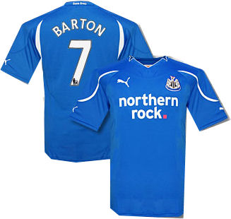 Newcastle Adidas 2010-11 Newcastle Away Shirt (Barton 7)
