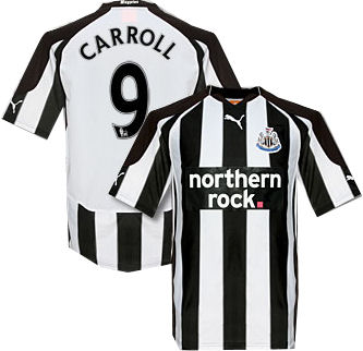 Newcastle Adidas 2010-11 Newcastle Home Shirt (Carroll 9)