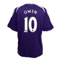 Newcastle United Away Shirt 2008/09 with Owen 10