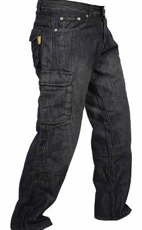 newfacelook New Mens Designer Denim Dupont Kevlar Linned Motorcycle Motorbike Biker Cargo Trousers Pants Jeans