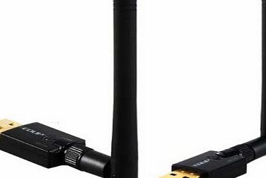 300M Wireless Networking USB Adapter with AP Wi- Fi Transmitter - Black
