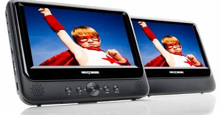 Nextbase NB49AM / SDV49AM Twin Screen 9-inch Portable DVD Player with Car Kit and Integrated Battery