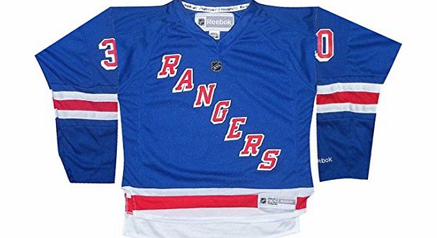 NHL New York Rangers Lundqvist #30 Boys Hockey Jersey / Sweater L/XL Blue