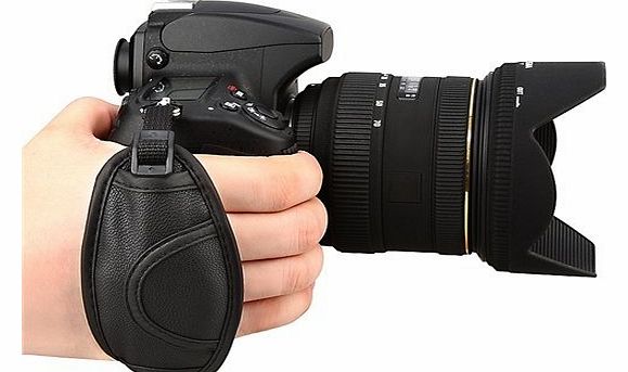 niceEshop (TM) Black Mini Universal Professional Adjustable Durable Soft Hand Grip Strap for Digital SLR Camera