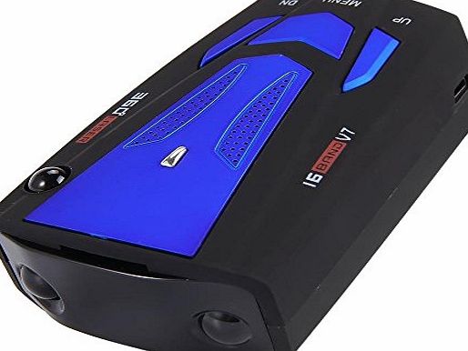 niceEshop TM) V7 LED Display 360 Degree Car Speed Meter GPS Radar Detector, Blue