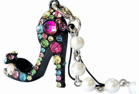 niceEshop WMA Crystal Rhinestone Diamante High Heel Shoe Decoration Chain for Phone Car Bag Key Ring keychain Charm Gift - Perfect for Women Ladies Girls Phone Key Bag