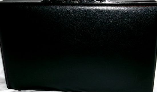 Nicholas Moore Quality Slimlline Black Leather Briefcase / Attache Case