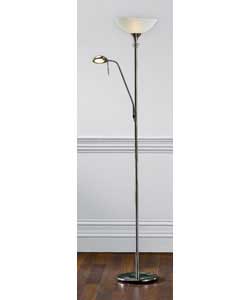 Nickel Father and Child Floor Lamp