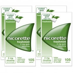 Nicorette 2mg Fresh Mint Gum Four Pack (4 x 105