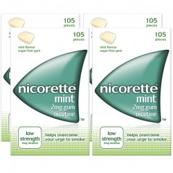 Nicorette 2mg Mint Gum Four Pack (4 x 105