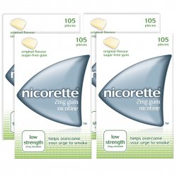 Nicorette 2mg Original Gum Four Pack (4 x 105