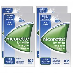 Nicorette 4mg Icy White Gum Four Pack (4 x 105