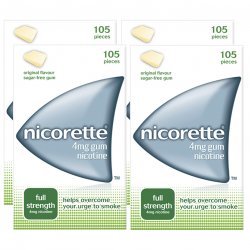 Nicorette 4mg Original Gum Four Pack (4 x 105