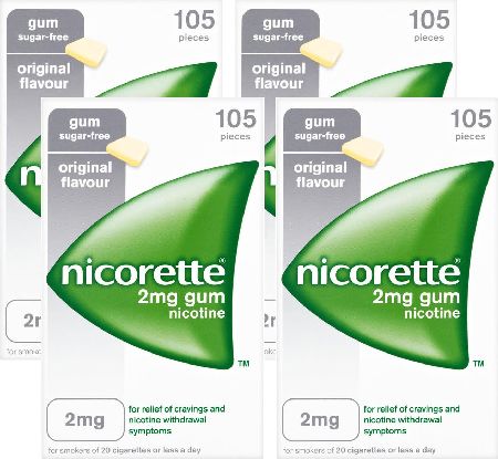 Nicorette, 2102[^]0071210 2mg Original Gum - 420 Pieces