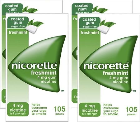 Nicorette, 2102[^]0071215 4mg Freshmint Gum - 420 Pieces