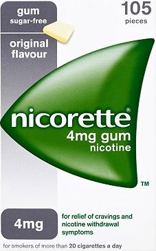 Nicorette, 2041[^]10013989 4mg Gum Nicotine (105 Pieces) 10013989