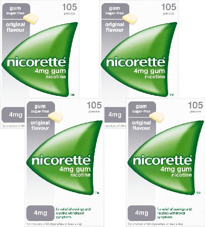 Nicorette, 2102[^]0071211 4mg Original Gum - 420 Pieces