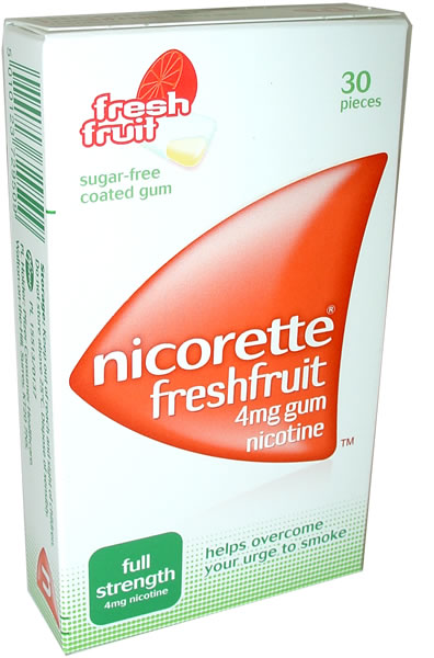 Nicorette Fresh Fruit Gum 4mg (30 Pieces) Full