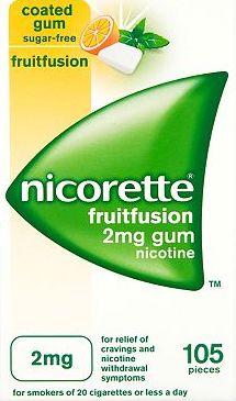 Nicorette, 2041[^]10064420 Freshfruit 2mg Gum - 105 pieces 10064420