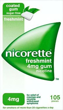 Nicorette, 2041[^]10041377 Freshmint 4mg Gum- 105 Pieces 10041377