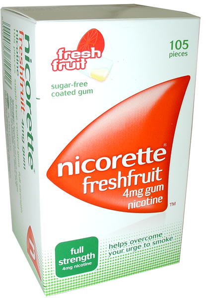Nicorette Fruit Gum 4mg (105 Pieces) Full Strength