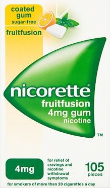 Nicorette, 2041[^]10064421 Fruitfusion Gum 4mg - 105 pieces