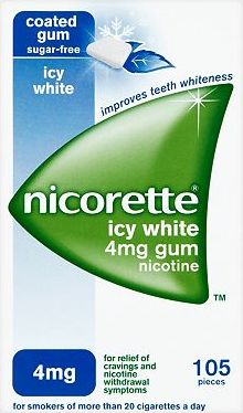 Nicorette, 2041[^]10087627 Icy White Gum 4mg - 105 Pieces 10087627