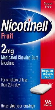 Nicotinell, 2041[^]10014313 Fruit 2mg Chewing GumRegular Strength