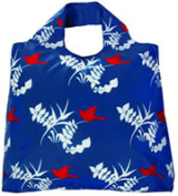 Nigel`s Eco Store Blue Flora Eco Shopping Bag - rolls up to fit in