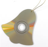 Nigel`s Eco Store Christmas Tree Decoration - recycled CD Bell