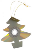 Nigel`s Eco Store Christmas Tree Decoration - recycled CD Tree