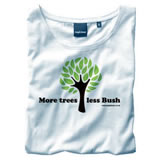 Nigel`s Eco Store `More Trees` White Eco T-Shirt - light  soft and