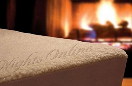 Nights Online Luxurious Thermal Fleece Underblanket, Deep Fitted Mattress Protector (Double)