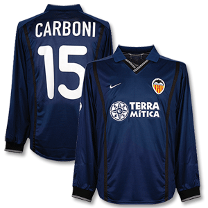 Nike 00-01 Valencia Away C/L L/S Shirt   Carboni