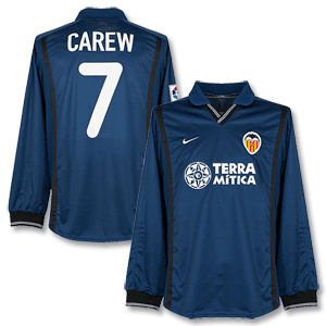 00-01 Valencia Away L/S Shirt + Carew No. 7 -