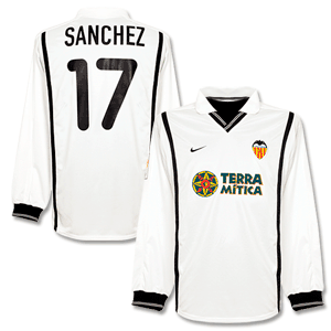 Nike 00-01 Valencia Home L/S Shirt   Sanchez No. 17 -