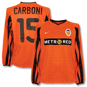 Nike 01-02 Valencia Away L/S Shirt   Carboni No. 15 -