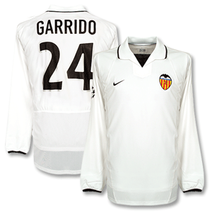 Nike 02-03 Valencia Home C/L L/S Players Shirt   Garrido No. 24