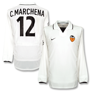 Nike 02-03 Valencia Home C/L L/S Players Shirt   Marchena No 12