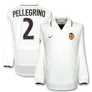 Nike 02-03 Valencia Home C/L L/S Players Shirt   Pellegrino No. 2
