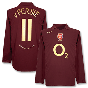 05-06 Arsenal Home L/S shirt + No.11 v.Persie - C/L Style