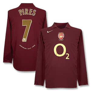 05-06 Arsenal Home L/S shirt + No.7 Pires (P/L Style)