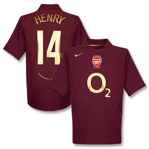 05-06 Arsenal Home shirt + No.14 Henry - C/L Style
