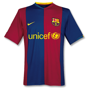 06-07 Barcelona Home Shirt + Sponsor