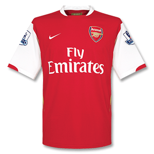 06-08 Arsenal Home Shirt + 07-08 Premier League Logo