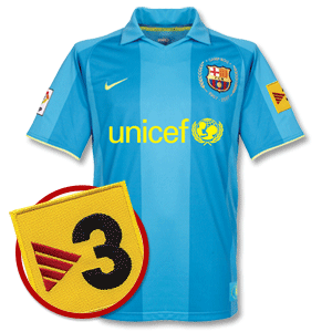 Nike 07-08 Barcelona Nou Camp 50 Away Shirt   Deco 20   TV3 Patch